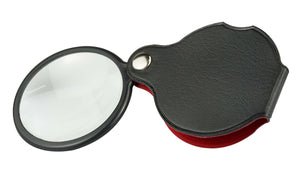 SE Pocket Magnifier - Folding Glass Lens 5X 2in MF2055B