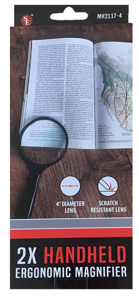 SE Handheld Magnifier - Ergonomic 2X 4inMH2117-4
