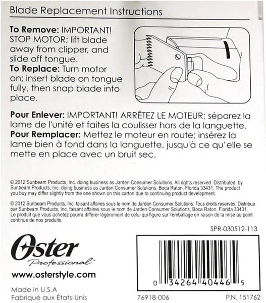 OSTER Replacement Blade 00000 76918-006