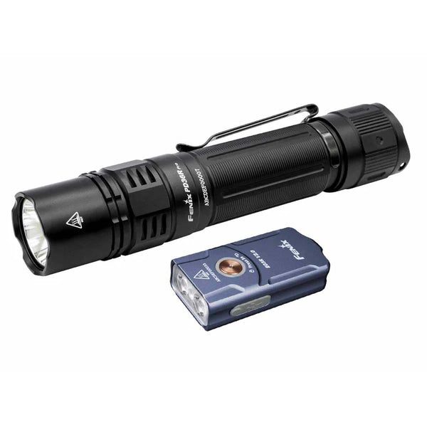 FENIX Flashlight Bundle - 1600 Lumen USB Rechargeable Flashlight plus E01 V2 PD36R