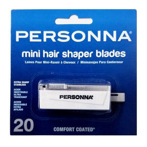 PERSONNA Mini Hair Shaper Blades with Dispenser - 20 blades BP8900B