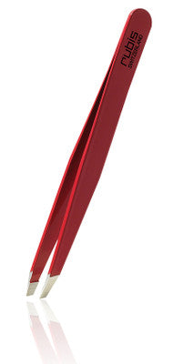 RUBIS SWITZERLAND Red Slanted Tip Tweezers 18831