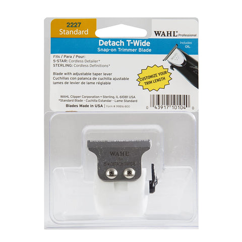 WAHL Detach T Wide Snap-On Trimmer Blade 2227