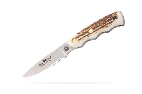 KNIVES OF ALASKA Alpha Wolf Magnacut Stag G10 OD 332FG