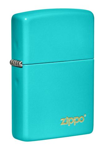 ZIPPO Classic Flat Turquoise Zippo Logo 49454ZL