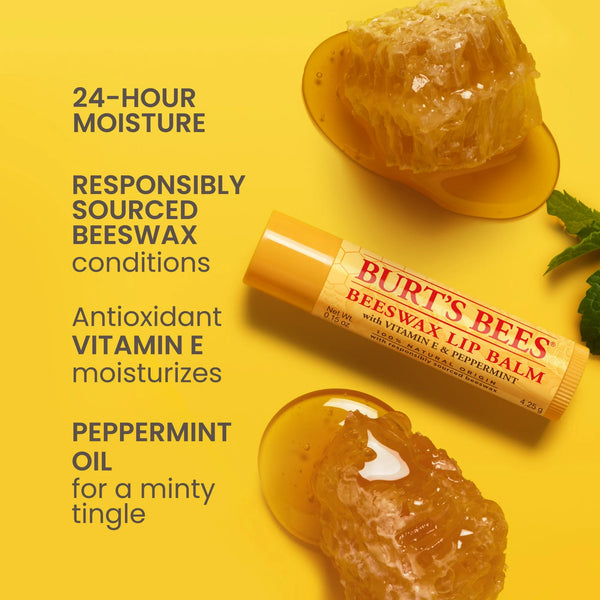 BURT'S BEES Beeswax Lip Balm Original 0.15oz BURT-0015