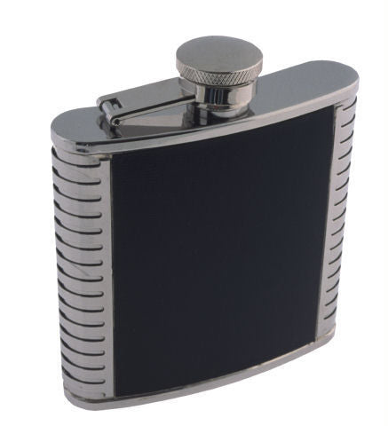 COL CONK Leather Trimmed 5oz. Flask 1205