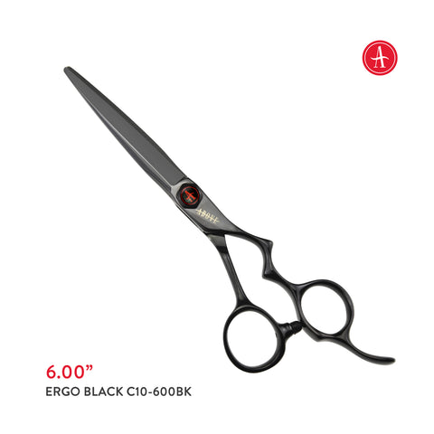 ABOVE PROFESSIONAL SHEARS Ergo Black Hair Cutting Shears 6in C10-600BK