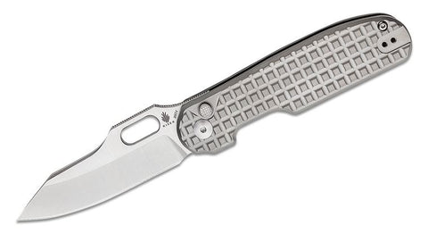 KIZER Cormorant Button Lock Knife Titanium (3.15" Satin 20CV) Ki4562A4
