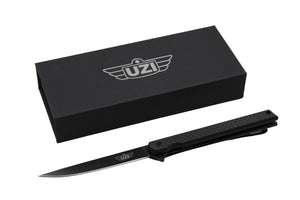 UZI Occams Razor Style Knife with Carbon Fiber Sclaes UZK-FDR-OR03