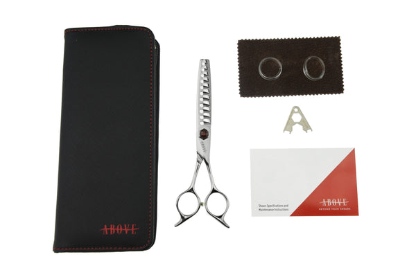 ABOVE PROFESSIONAL SHEARS Flipper 11T Texturizing Hair Cutting Shears 6in C15-6011