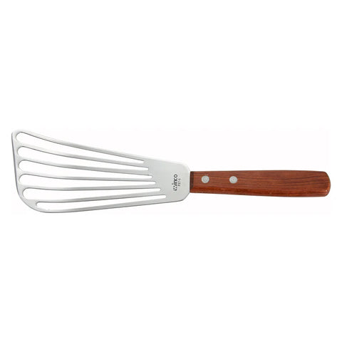 WINCO Spatula - Fish - Wood Handle 6.75x3.25in Blade FST-6
