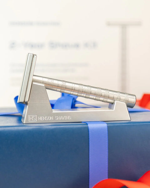 HENSON Gift Set - Safety Razor - Aluminum - Medium Silver AL13SET