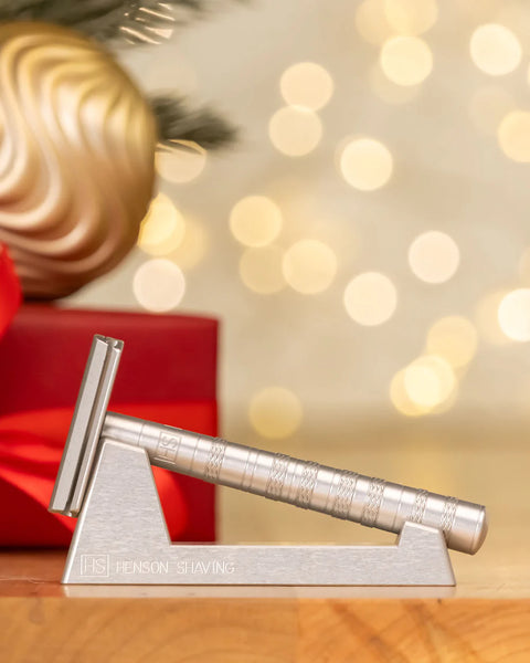 HENSON Gift Set - Safety Razor - Aluminum - Medium Silver AL13SET