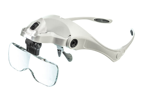 SE 2in1 Professional Illuminated Head Magnifier with Head Strap and 5 Lens 1X-3.5X MH1055LC-5