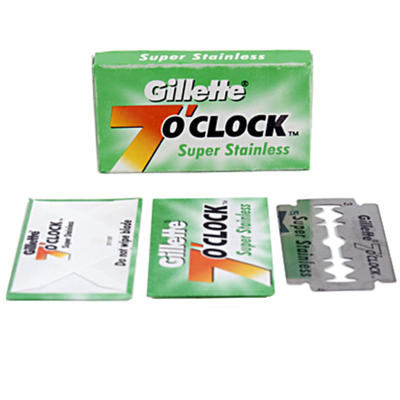 GILLETTE 7 O'Clock Super Stainless Green 5ct 705G