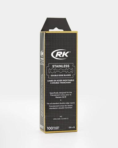 HENSON RK Shaving Stainless DE Razor Blades 100pk