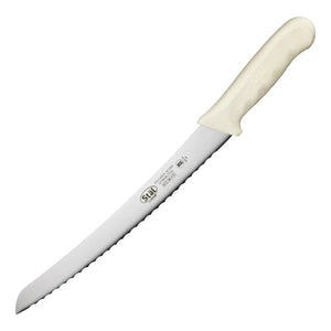 WINCO 9.5" Bread Knife, White Handle KWP-91
