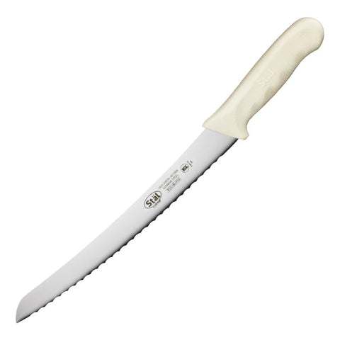 WINCO 9.5" Bread Knife, White Handle KWP-91