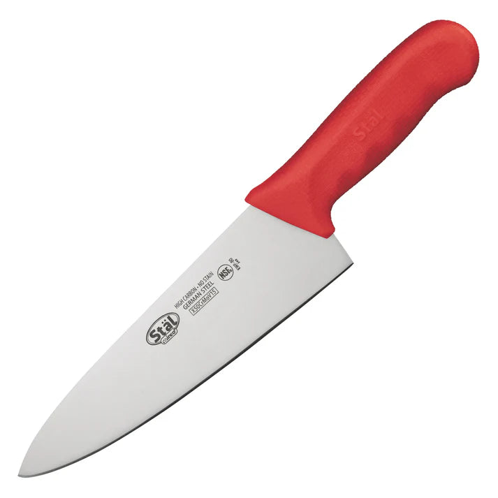 WINCO Stal 8" Chef's Knife Red KWP-80R