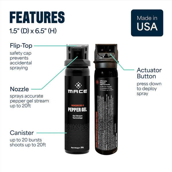 MACE Magnum 4 Flip Top Pepper Gel 80570