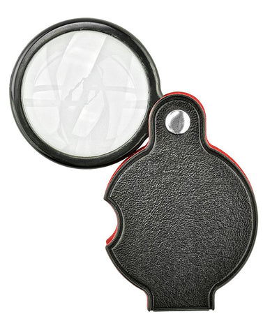 SE Pocket Magnifier - Folding Glass Lens 5X 1.5in MF2054B