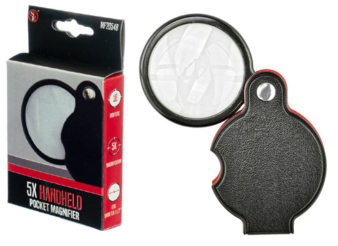 SE Folding Pocket Magnifier - Glass Lens 5X 1.5in MF2054B
