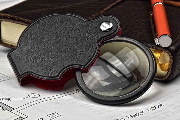 SE Folding Pocket Magnifier - Glass Lens 5X 1.5in MF2054B