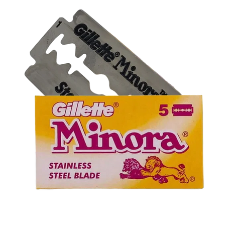 GILLETTE Minora Double Edge Safety Razors Stainless 5ct MNRA-5X20SS
