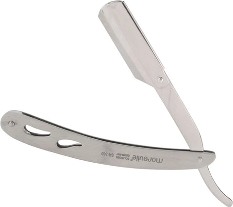 MOREVILE Swing Lock Straight Razor Silver MC2011