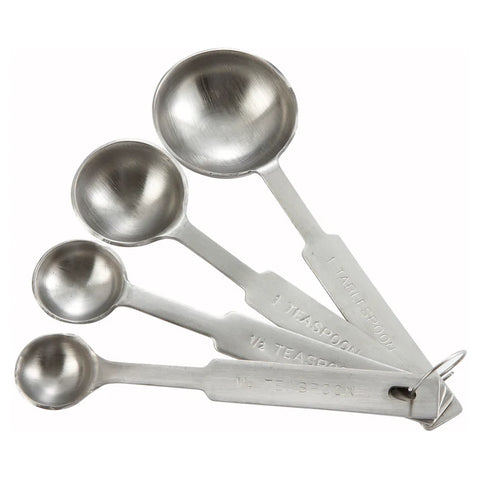 WINCO Spoon Set - Deluxe Stainless Steel Measuring 4pc MSPD-4X