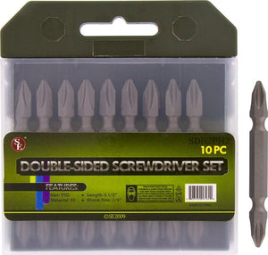 SE Double-Sided PH2 #2 Screwdriver Steel Bits 10pc SD62PH2