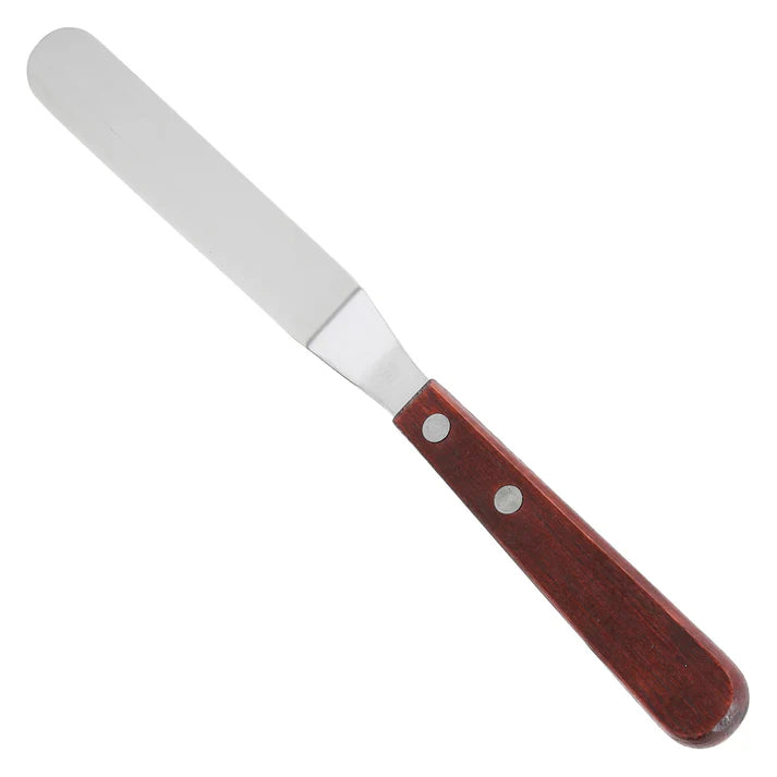 WINCO Spatula with Offset, Wooden Handle - 3-3/8" x 3/4" TOS-4