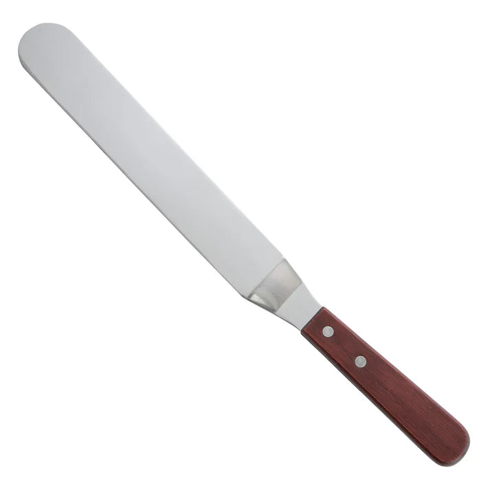 WINCO Spatula with Offset, Wooden Handle - 8-3/8" x 1-1/2" TOS-9