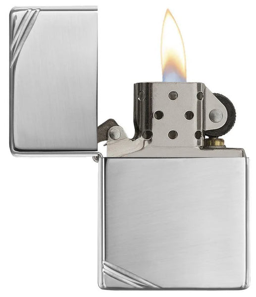 ZIPPO High Polish Chrome Vintage with Slashes 260