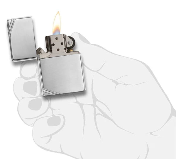 ZIPPO High Polish Chrome Vintage with Slashes 260