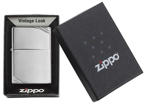 ZIPPO High Polish Chrome Vintage with Slashes 260