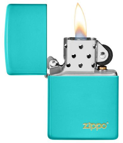 ZIPPO Classic Flat Turquoise Zippo Logo 49454ZL