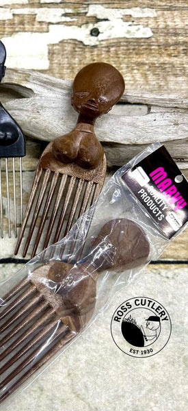 MARVY Vintage Afro Pick - Brown AF6030