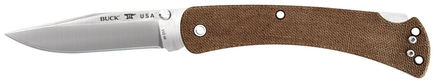 BUCK 110 Slim Pro EDC - Brown Micarta 110BRS4-B
