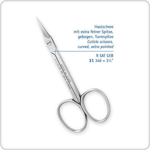 DOVO Cuticle Scissors 3.25in Curved - Extra Fine Tip 31346