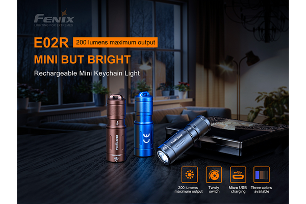 FENIX Rechargeable Mini Keychain Light E02R