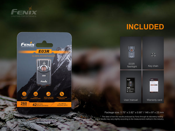 FENIX All-Metal Keychain Flashlight E03R