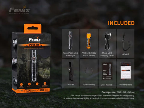 FENIX High-Performance Tactical Flashlight PD35-V3.0