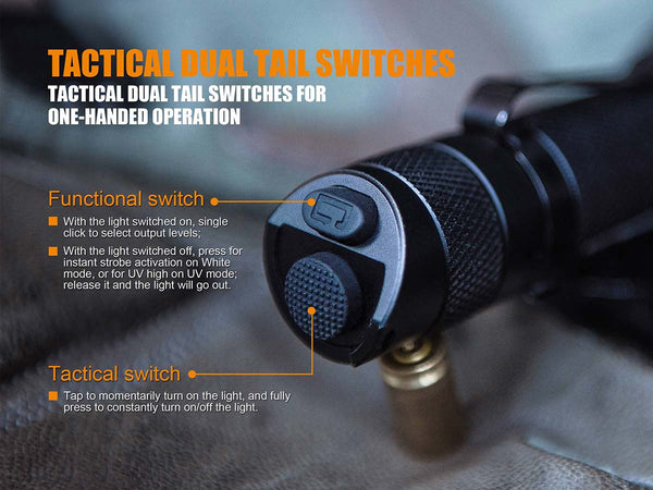 FENIX UV Tactical Flashlight TK25UVBK