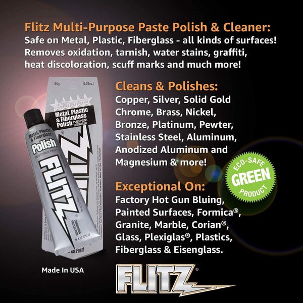 FLITZ Metal, Plastic & Fiberglass Polish plus Paint Restorer 5.29oz 03515-F