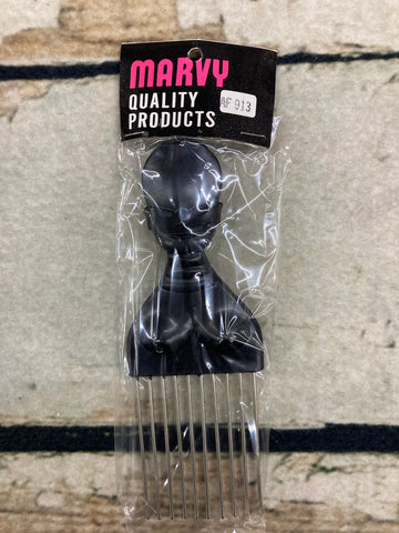 MARVY Vintage Afro Pick - Black AF913
