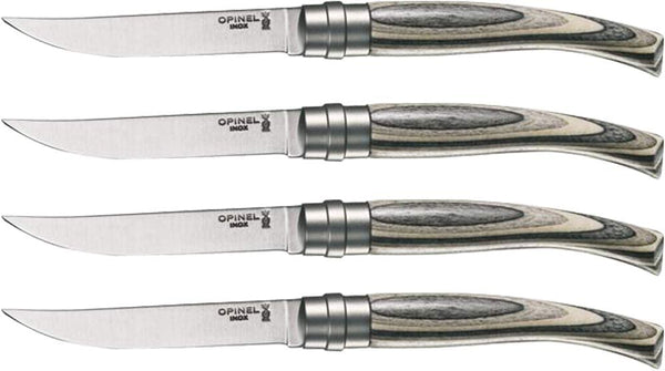 OPINEL Premium Wood Steak Knives 4pcs - Birch 1829