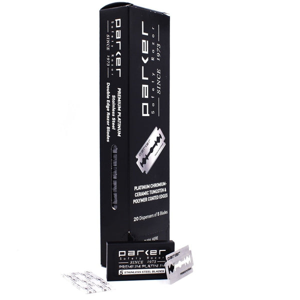 PARKER Premium Platinum Platinum DE Blades 5ct DE100