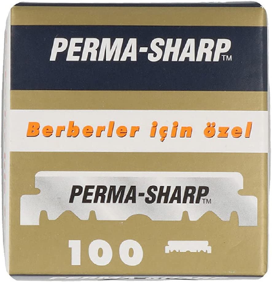 PERMA-SHARP Straight Edge Razor Blades 100ct 7702018480272
